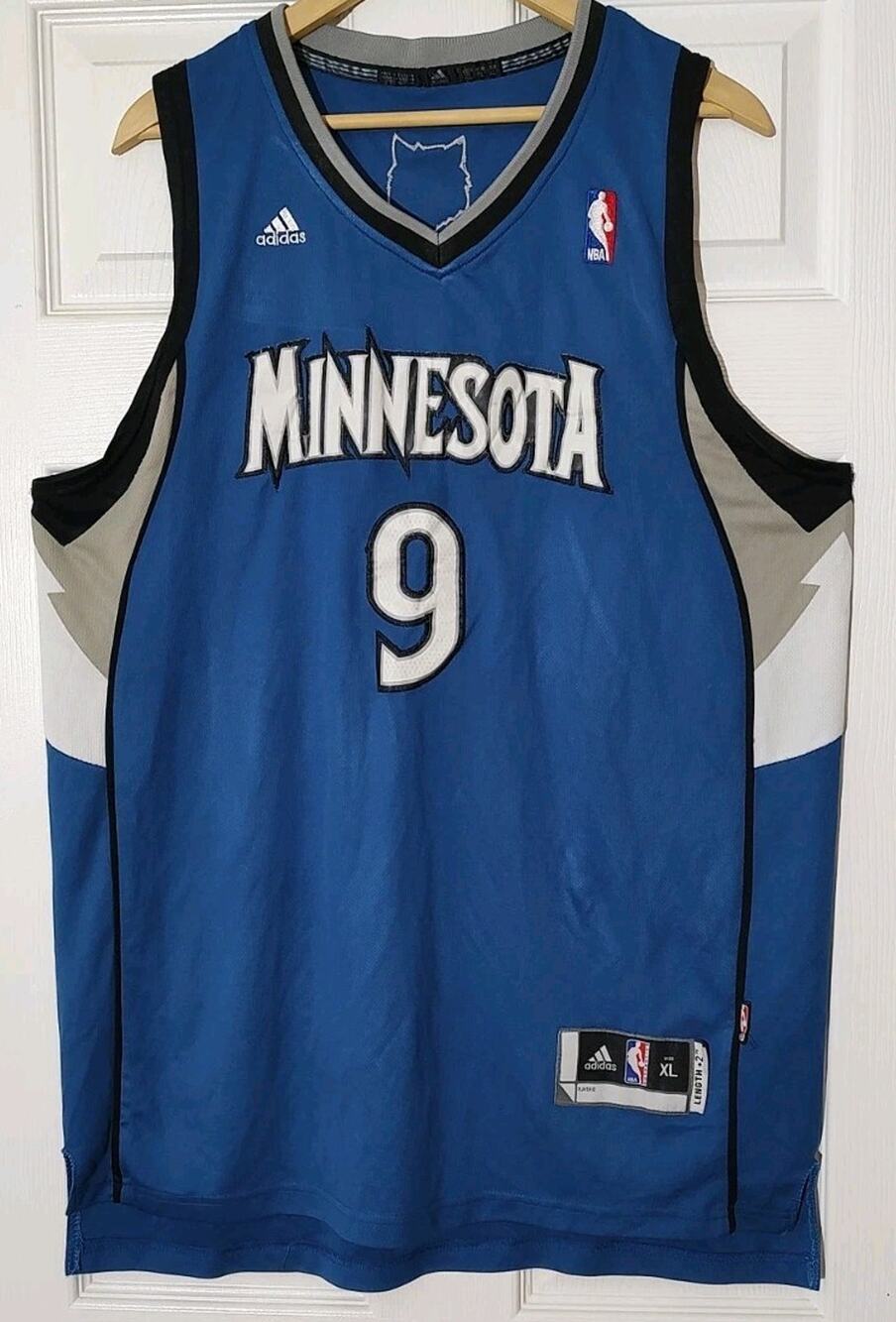 Men's Adidas Vintage Ricky Rubio Minnesota Timberwolves Big and Tall Jersey XL+2
